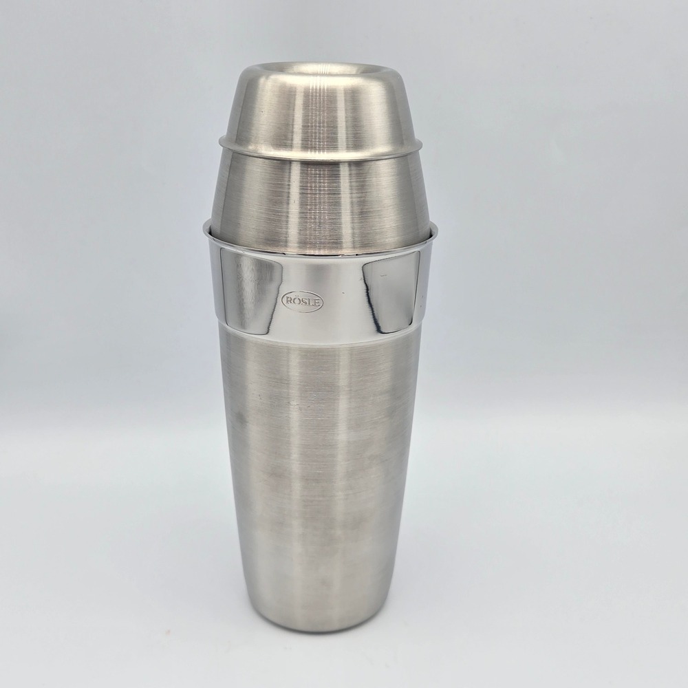 Vintage Rosle Cocktail Shaker Professional Grade 3 Piece Barware Heavy Duty